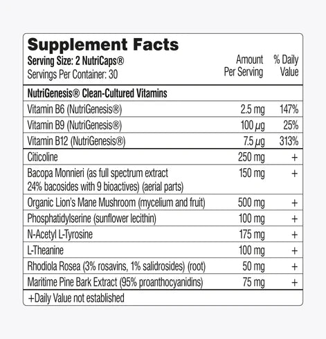 Mind Lab Pro® MLP® v4 Universal Nootropic™ Brain Booster Supplement for Focus, Memory, Clarity, Energy - 60-Count - Plant-Based, Naturally Sourced Memory Vitamins for Better Brain Health, Made in USA